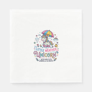 Servilleta De Papel Camiseta Gráfica Unicornio Pequeño Tiempo Unicorni