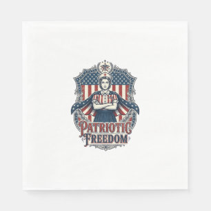 Servilleta De Papel Camiseta gráfica vectorial de enfermera patriótica