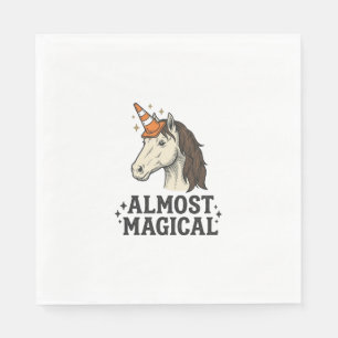 Servilleta De Papel Camiseta gráfica vintage de cono de unicornio casi