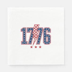 Servilleta De Papel Camiseta Gráfica Vintage Perno Relámpago Patriótic