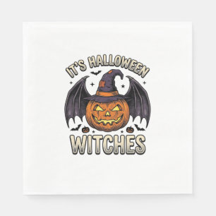Servilleta De Papel Camiseta Murciélago Vintage Calabaza Bruja de Hall