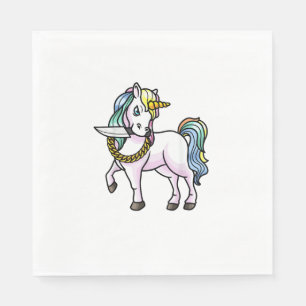 Servilleta De Papel Camiseta para chicas y mujeres de unicornio con cu