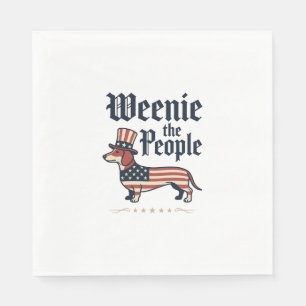 Servilleta De Papel Camiseta patriótica de Dachshund Weenie the People