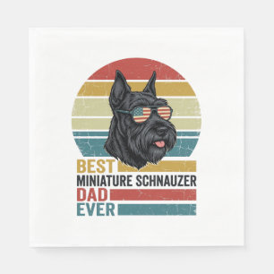 Servilleta De Papel Camiseta Patriótica Vintage de Papá Schnauzer Mini