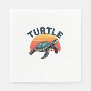 Servilleta De Papel Camiseta Retro Turtle