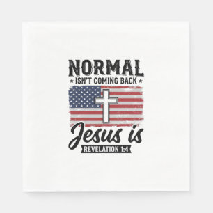 Servilleta De Papel Camiseta Revelación de Jesús No Volverá Lo Normal_