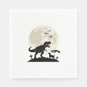 Servilleta De Papel Camiseta Silueta Cementerio Perro Dinosaurio Bajo