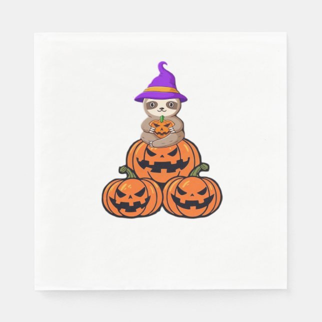 Servilleta De Papel Camiseta Sloth Halloween Premium (Anverso)