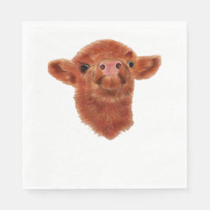 Servilleta De Papel Camiseta sobredimensionada de vaca Highland