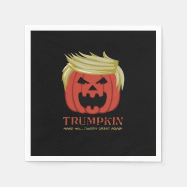 Servilleta De Papel Camiseta, Trumpkin, Merch de Halloween (Anverso)