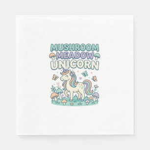 Servilleta De Papel Camiseta Unicornio Hongo Pradera Unicornio T-Shirt