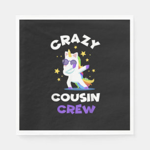 Servilleta De Papel Camiseta Unicornio Reunión Clan Primo Loco Diverti