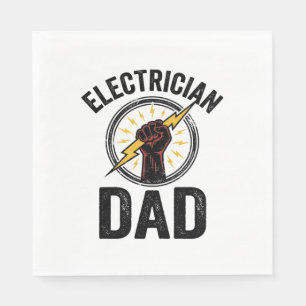 Servilleta De Papel Camiseta vectorial de grabado vintage de papá elec