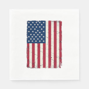 Servilleta De Papel Camiseta vectorial de la bandera americana desgast