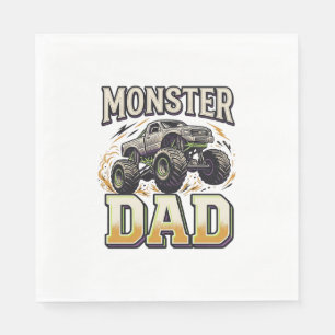 Servilleta De Papel Camiseta vectorial vintage de camión monstruo Mons