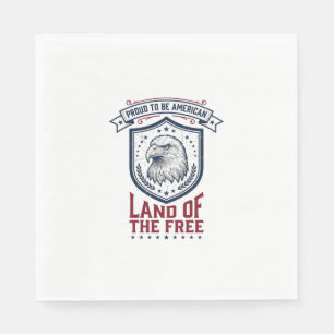 Servilleta De Papel Camiseta Vintage Águila del Escudo Americano Patri