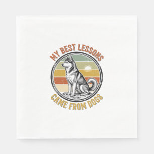 Servilleta De Papel Camiseta Vintage de Amante de Perros con Grabado d