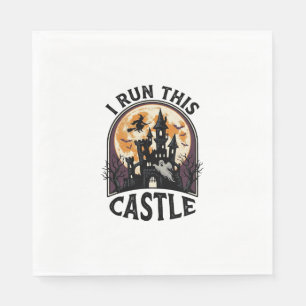 Servilleta De Papel Camiseta Vintage de Halloween Castillo Embrujado B
