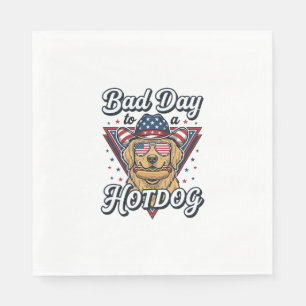 Servilleta De Papel Camiseta Vintage de Hotdog Retriever Dorado Patrió