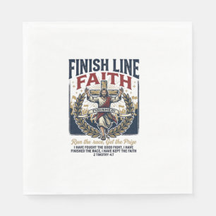 Servilleta De Papel Camiseta Vintage de Jesús corriendo maratón Gráfic