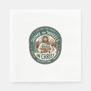 Servilleta De Papel Camiseta Vintage de Jesus RV Camper Life Gráfica C