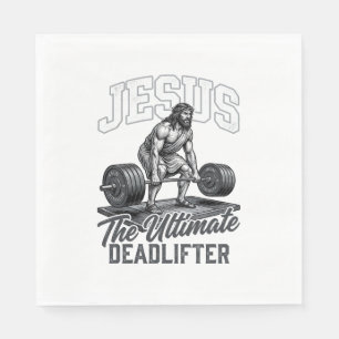 Servilleta De Papel Camiseta Vintage Vector de Jesus Levantador de Pes