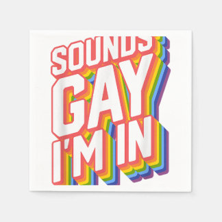 Servilleta De Papel Camisetas graciosos del Orgullo parecen gay en el