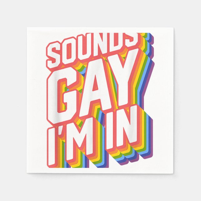 Servilleta De Papel Camisetas graciosos del Orgullo parecen gay en el  (Anverso)