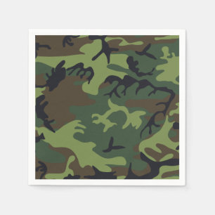 Servilleta De Papel Camo militar de la Selva Verde