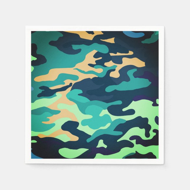 Servilleta De Papel Camouflage Cocktail Napkin (Anverso)