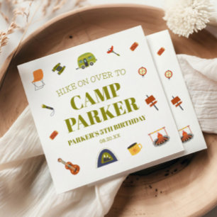 Servilleta De Papel Campamento Camping Camper fiesta de cumpleaños