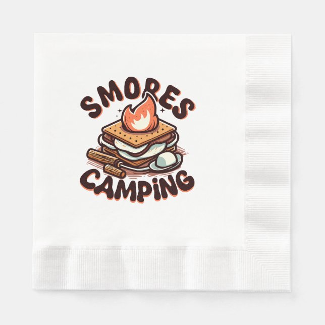 Servilleta De Papel campamento de smores (Anverso)