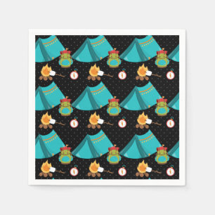 Servilleta De Papel Campamento de verano - elige tu color de fondo