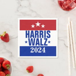 Servilleta De Papel Campaña Harris Walz 2024 Azul Rojo