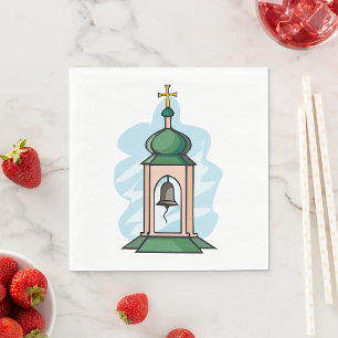 Servilleta De Papel Campanario de la Iglesia Ortodoxa Rústica