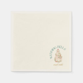Servilleta De Papel Campanas de Boda y Tarta | Recepción de Boda Nupci