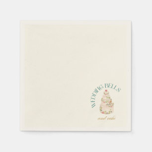 Servilleta De Papel Campanas de Boda y Tarta   Recepción de Boda Nupci