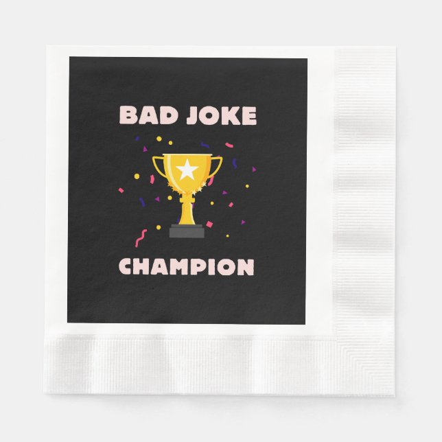Servilleta De Papel Campeón de chistes malos (Anverso)