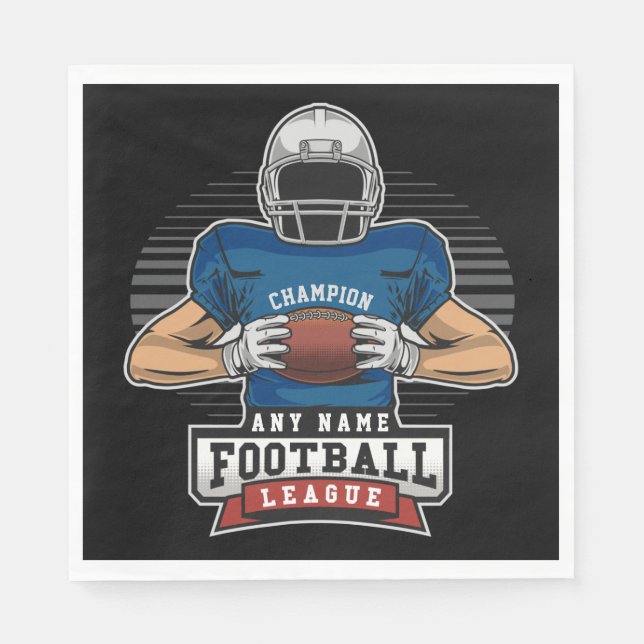 Servilleta De Papel Campeón del equipo del jugador de la Liga de Fútbo (Anverso)