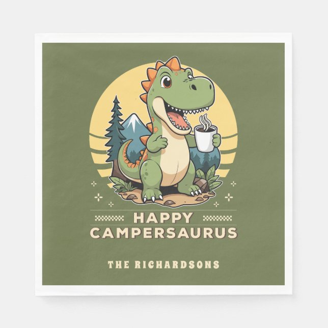 Servilleta De Papel Camper Personalizado al aire libre de divertida di (Anverso)