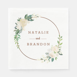 Servilleta De Papel Campesina Fresca Rústica Campestre Monograma Cena