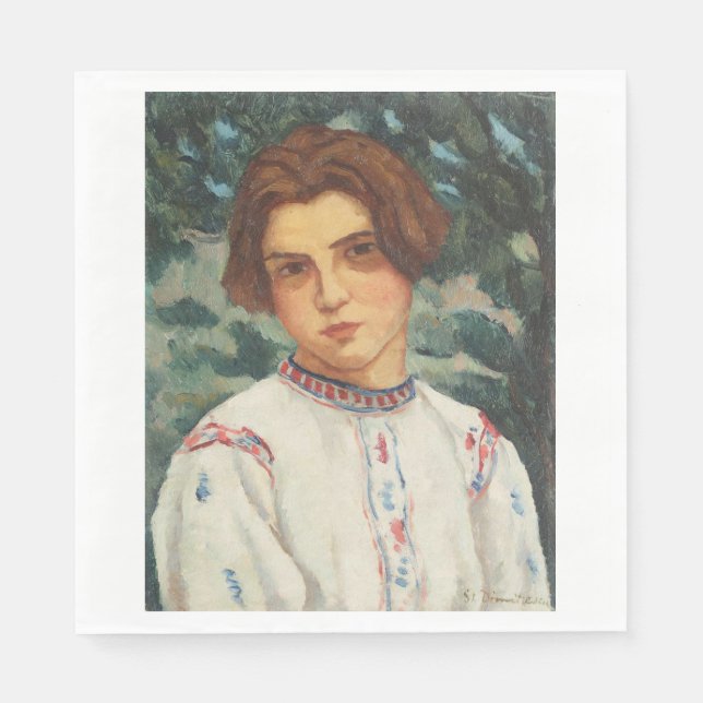 Servilleta De Papel Campesina rumana (por Stefan Dimitrescu) (Anverso)