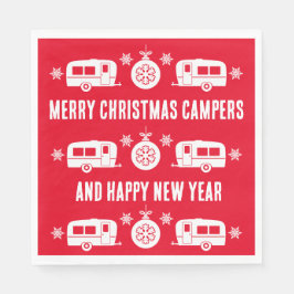 Servilleta De Papel Camping de caravanas felices Navidades