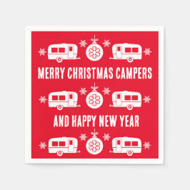 Servilleta De Papel Camping de caravanas felices Navidades