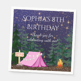 Servilleta De Papel Camping de glamour chica