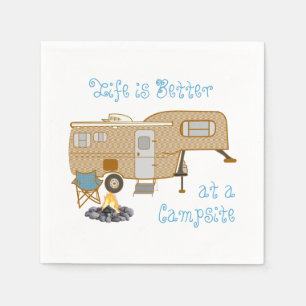 Servilleta De Papel Camping Life Saying 5Wheel RV Camper