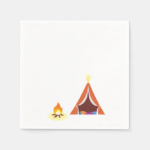 Camping Napkins Temática de Cumpleaños