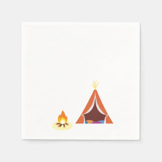 Servilleta De Papel Camping Napkins Temática de Cumpleaños