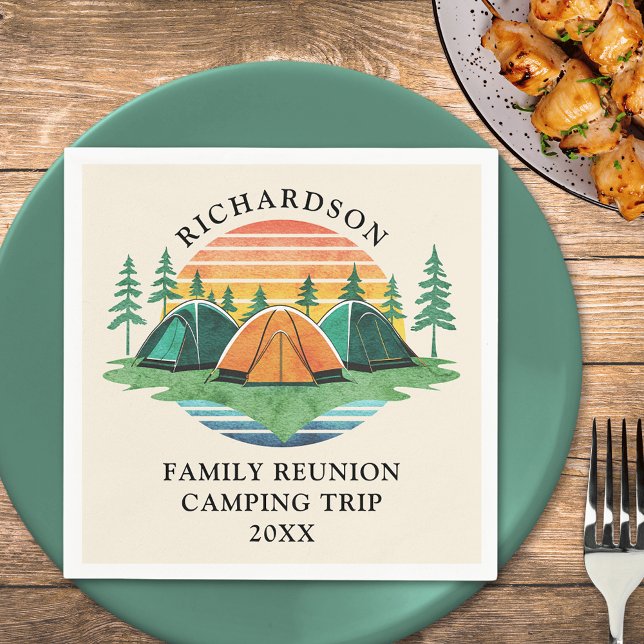 Servilleta De Papel Camping Viaje Vieja Reunión Familiar Sunset (Subido por el creador)