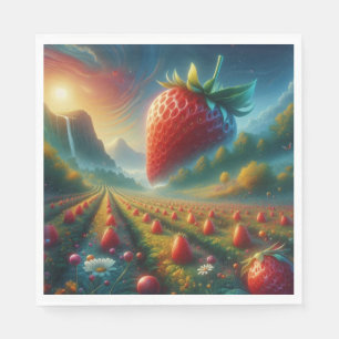 Servilleta De Papel Campo de fresa de sueños